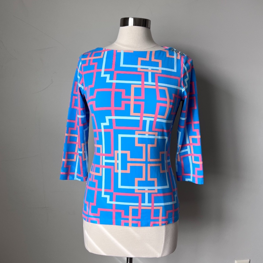 J.McLaughlin Catalina Cloth Wavesong Top‎ Size Small - Picture 3 of 15